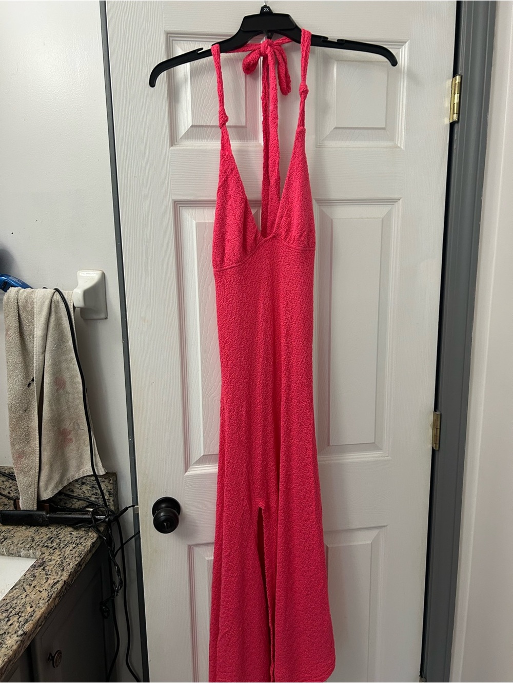 NWT FREE PEOPLE knit halter maxi dress.